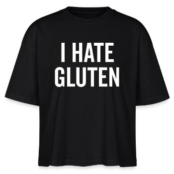 Ich hasse Gluten - Stanley/Stella Frauen Boxy Bio-T-Shirt Nova - Schwarz - Vorne - Anna (173cm)