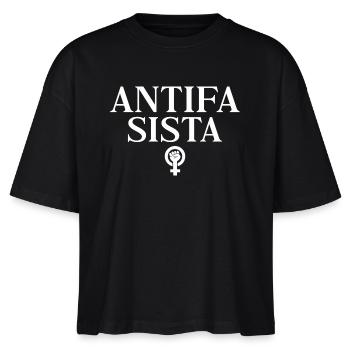 Antifascism Antifa Sista - Stanley/Stella Nova Women’s Boxy Organic T-Shirt - black - Front - Anna (173cm)