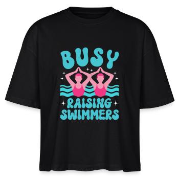 Synchronschwimmen Kunstschwimmen Wassersport - Stanley/Stella Frauen Boxy Bio-T-Shirt Nova - Schwarz - Vorne - Anna (173cm)