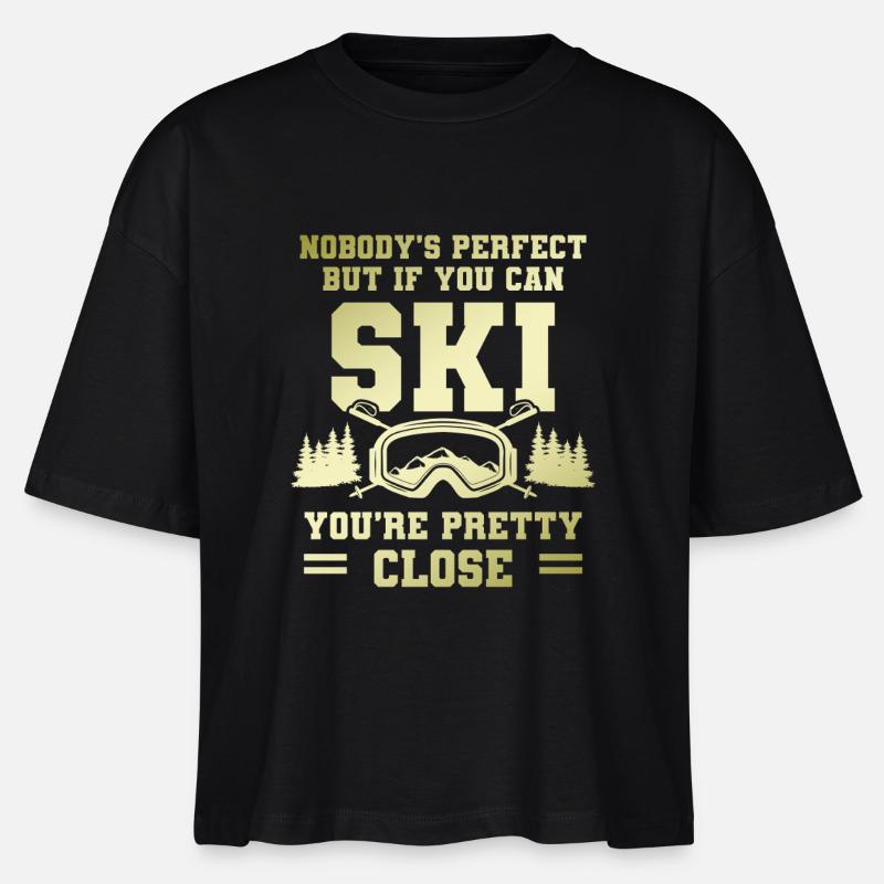 Nessuno è perfetto Sci - Maglietta ecologica Nova dal taglio boxy per donna di Stanley/Stella - nero