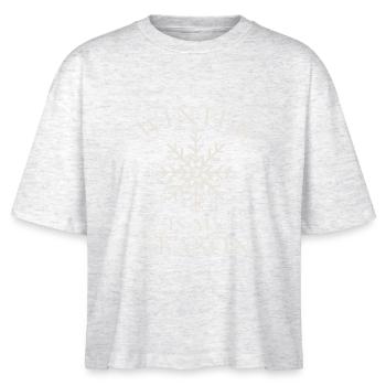 Winter is my Season – Schneeflocken & Winterliebha - Stanley/Stella Frauen Boxy Bio-T-Shirt Nova - Weiß meliert - Vorne - Anna (173cm)