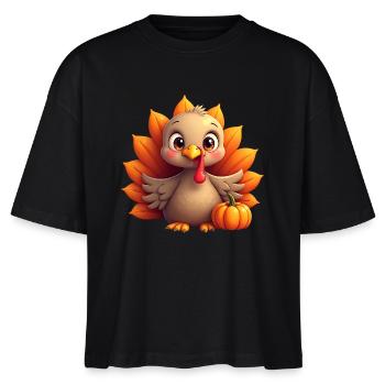 Bébé dinde de Thanksgiving - T-shirt bio NOVA Stanley/Stella Femme - noir - Devant - Anna (173cm)