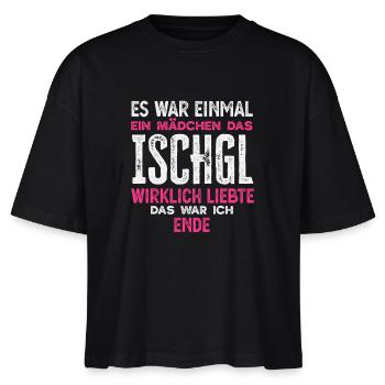 Lustiges Après Ski Ischgl Liebe Mädchen Alpen - Stanley/Stella Frauen Boxy Bio-T-Shirt Nova - Schwarz - Vorne - Anna (173cm)
