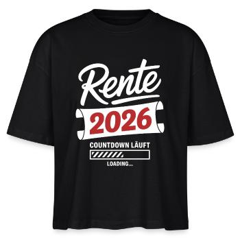 Rente 2026 Countdown Läuft - Stanley/Stella Frauen Boxy Bio-T-Shirt Nova - Schwarz - Vorne - Anna (173cm)