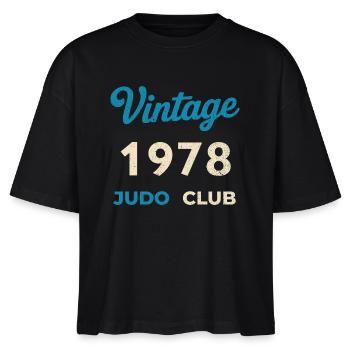 Vintage 1978 Judo Club Retro Geburtsjahr Geschenk - Stanley/Stella Frauen Boxy Bio-T-Shirt Nova - Schwarz - Vorne - Anna (173cm)