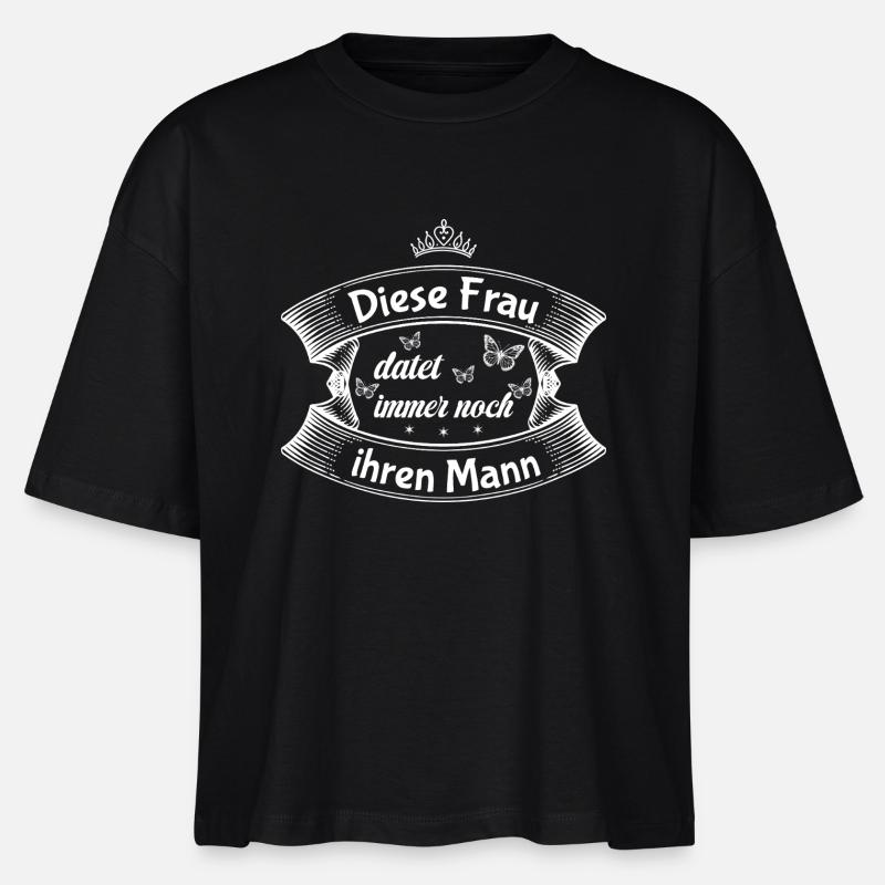 Die romantischen Phrasen einer Ehefrau - Stanley/Stella Frauen Boxy Bio-T-Shirt Nova - Schwarz