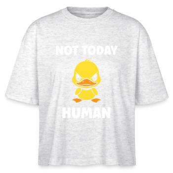 Canard Furieux Not Today Human - T-shirt bio NOVA Stanley/Stella Femme - blanc chiné - Devant - Anna (173cm)