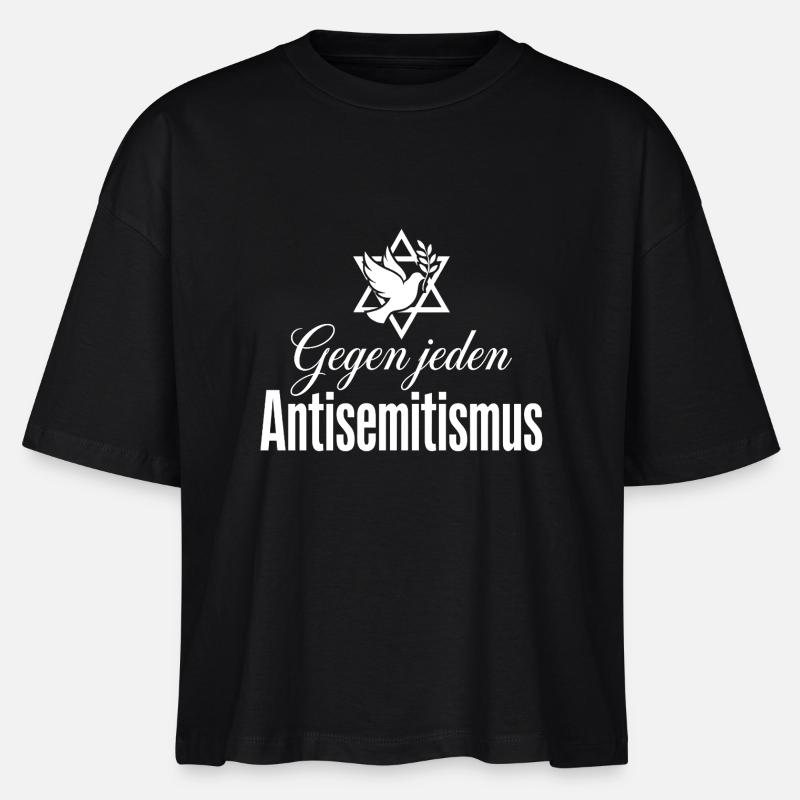 Mod al antisemitisme - Stanley/Stella Nova økologisk T-shirt med boxy-snit til damer - sort