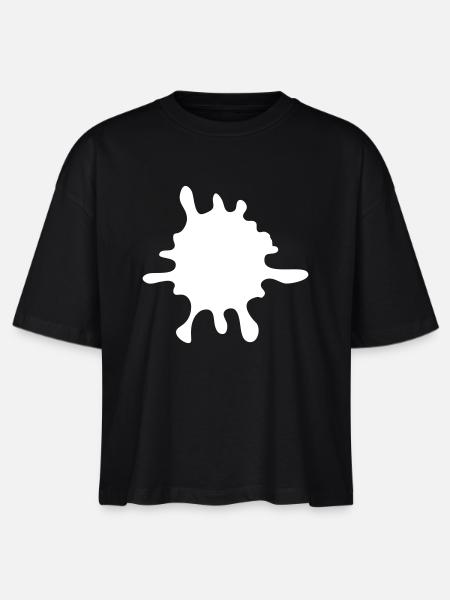 Farbklecks Splash - Stanley/Stella Frauen Boxy Bio-T-Shirt Nova - Schwarz