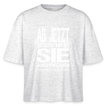 Jugendweihe - Jugendweihe 2026 - Stanley/Stella Frauen Boxy Bio-T-Shirt Nova - Weiß meliert - Vorne - Anna (173cm)