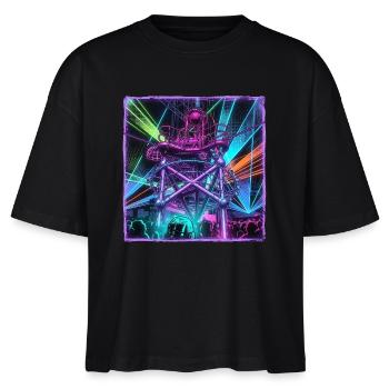 Rétro Rave Electro - T-shirt bio NOVA Stanley/Stella Femme - noir - Devant - Anna (173cm)
