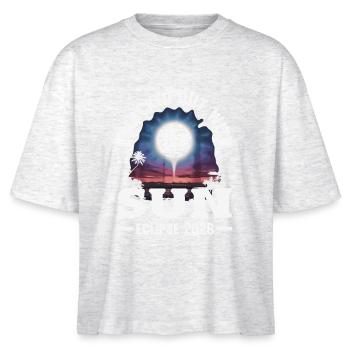 Solar eclipse 2026, August 12 - Stanley/Stella Nova Women’s Boxy Organic T-Shirt - heather white - Front - Anna (173cm)