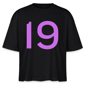 19 - Stanley/Stella Frauen Boxy Bio-T-Shirt Nova - Schwarz - Vorne - Anna (173cm)