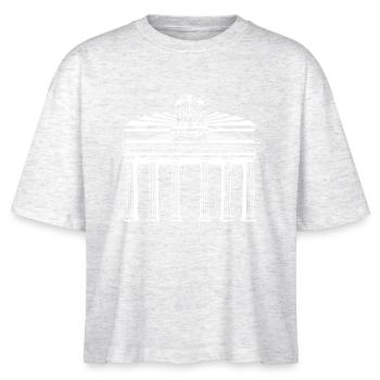 Brandenburg Gate Berlin Attraction - Stanley/Stella Nova Women’s Boxy Organic T-Shirt - heather white - Front - Anna (173cm)