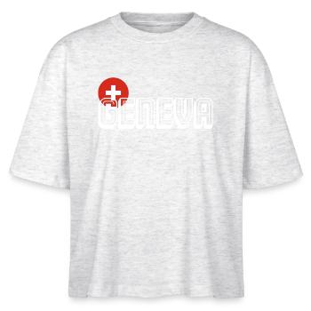 Geneva - Stanley/Stella Nova Women’s Boxy Organic T-Shirt - heather white - Front - Anna (173cm)