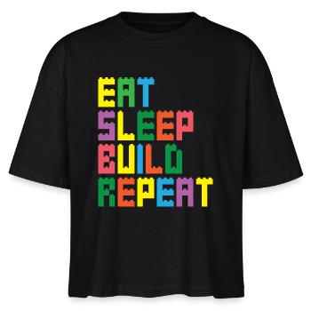 Brick Builder Brick Building Master Builder - Stanley/Stella Nova Women’s Boxy Organic T-Shirt - black - Front - Anna (173cm)