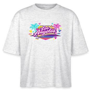 Los Angeles Neon Pink - T-shirt bio NOVA Stanley/Stella Femme - blanc chiné - Devant - Anna (173cm)