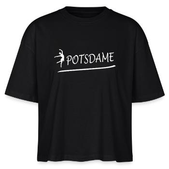 POTSDAME - Stanley/Stella Frauen Boxy Bio-T-Shirt Nova - Schwarz - Vorne - Anna (173cm)