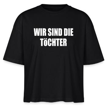 wir sind die töchter - Stanley/Stella Frauen Boxy Bio-T-Shirt Nova - Schwarz - Vorne - Anna (173cm)