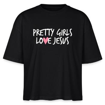 Beautiful Girls Love Jesus - Stanley/Stella Nova Women’s Boxy Organic T-Shirt - black - Front - Anna (173cm)