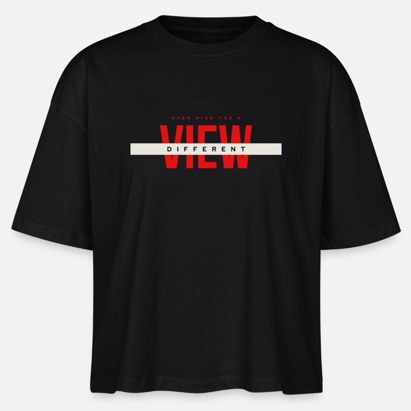 View Different Mindset - Stanley/Stella Nova Women’s Boxy Organic T-Shirt - black