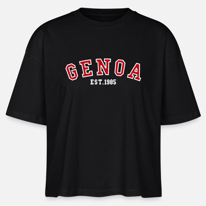 Genoa Est. 1985 - Stanley/Stella Nova Women’s Boxy Organic T-Shirt - black