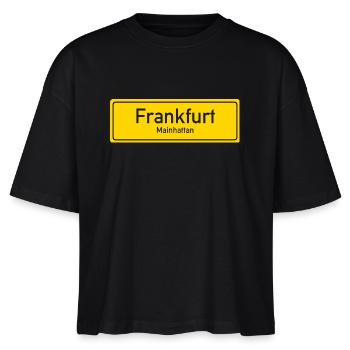 Enseigne de nom de lieu de Francfort Allemagne - T-shirt bio NOVA Stanley/Stella Femme - noir - Devant - Anna (173cm)
