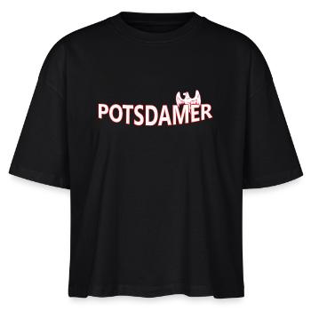 POTSDAMER - Stanley/Stella Frauen Boxy Bio-T-Shirt Nova - Schwarz - Vorne - Anna (173cm)
