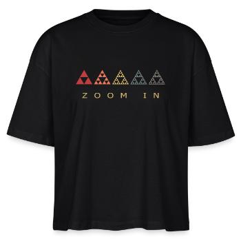 Géométrie rétro du triangle fractal - T-shirt bio NOVA Stanley/Stella Femme - noir - Devant - Anna (173cm)