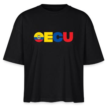 Ecuador - Stanley/Stella Nova Women’s Boxy Organic T-Shirt - black - Front - Anna (173cm)