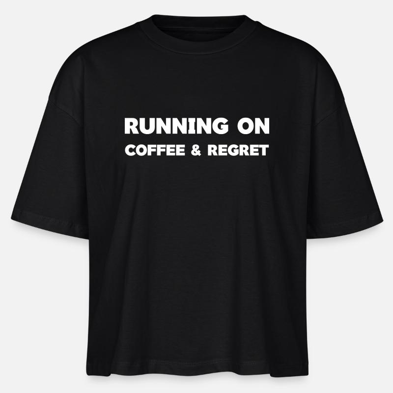Vibrant Coffee Time Typography Design - Stanley/Stella Nova Women’s Boxy Organic T-Shirt - black