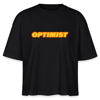OPTIMIST - Stanley/Stella Frauen Boxy Bio-T-Shirt Nova - Schwarz - Vorne - Anna (173cm)