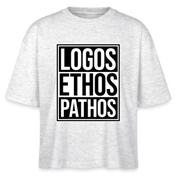 Logos Ethos Pathos Rhétorique Étudiant en Philosophie - T-shirt bio NOVA Stanley/Stella Femme - blanc chiné - Devant - Anna (173cm)