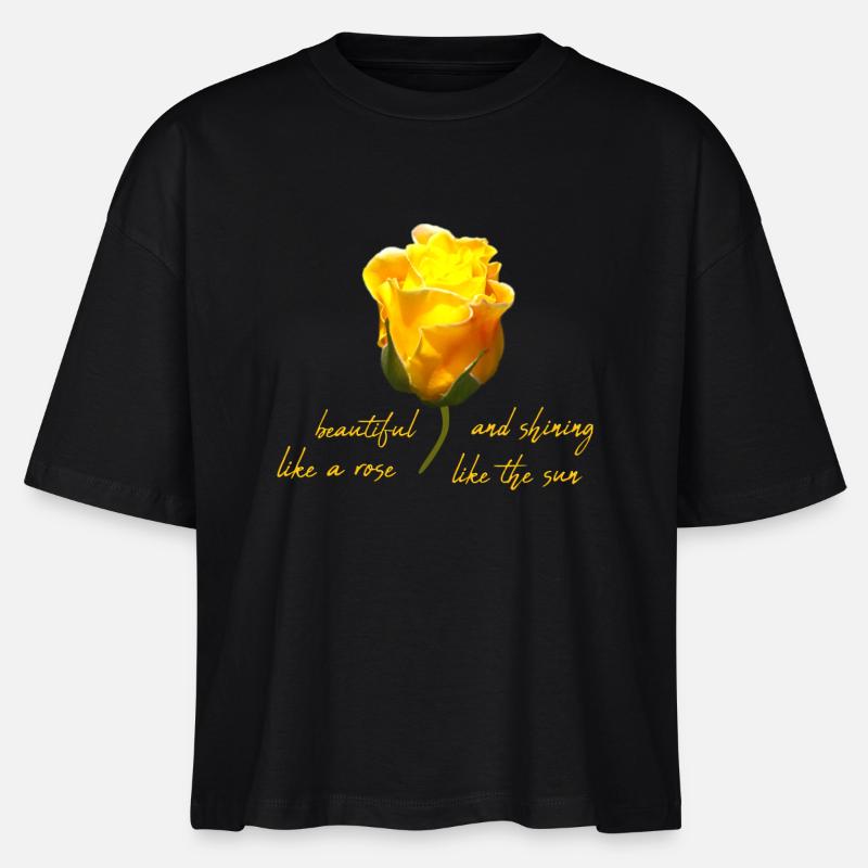 bella rosa - Maglietta ecologica Nova dal taglio boxy per donna di Stanley/Stella - nero