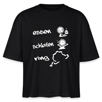 Nordschleife Racing Shirt - Stanley/Stella Frauen Boxy Bio-T-Shirt Nova - Schwarz - Vorne - Anna (173cm)