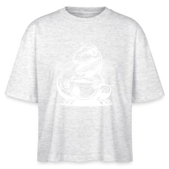 Drôle avec des dinosaures, bébé Tea-Rex avec mug - T-shirt bio NOVA Stanley/Stella Femme - blanc chiné - Devant - Anna (173cm)