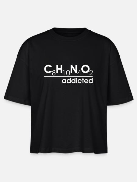 coffein süchtig - Stanley/Stella Frauen Boxy Bio-T-Shirt Nova - Schwarz