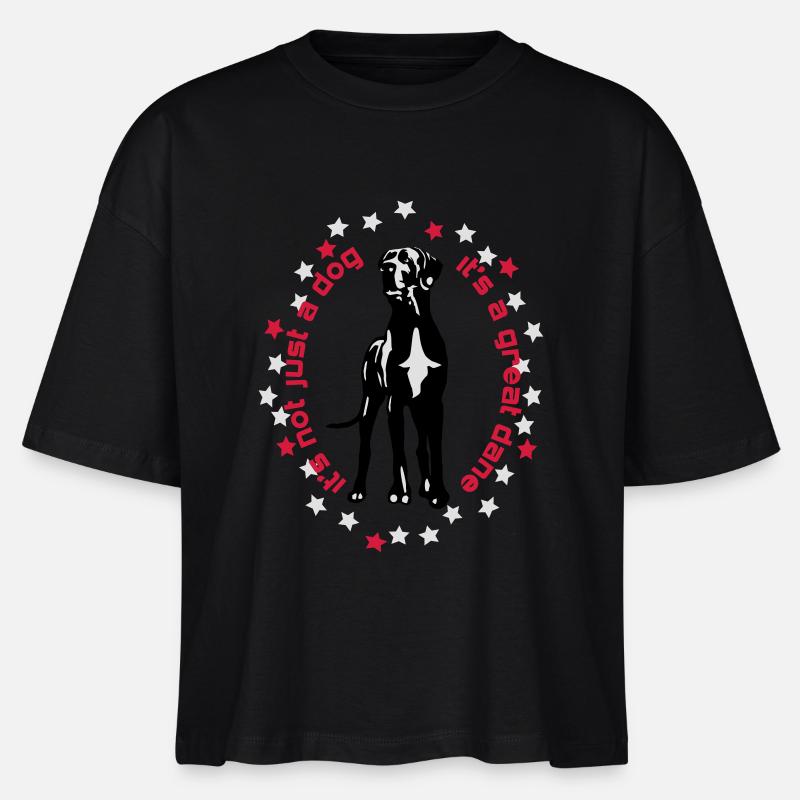 it's a great dane Great Dane foregoing - Stanley/Stella Nova Women’s Boxy Organic T-Shirt - black