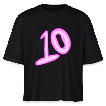 10 - Stanley/Stella Frauen Boxy Bio-T-Shirt Nova - Schwarz - Vorne - Anna (173cm)