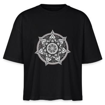 Mandala Mantra namaste spirituell om meditation - Stanley/Stella Frauen Boxy Bio-T-Shirt Nova - Schwarz - Vorne - Anna (173cm)