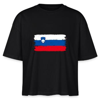 Slovenia - Stanley/Stella Nova Women’s Boxy Organic T-Shirt - black - Front - Anna (173cm)