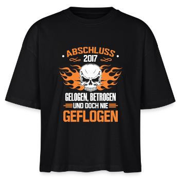 abschluss abitur 2017 - Stanley/Stella Frauen Boxy Bio-T-Shirt Nova - Schwarz - Vorne - Anna (173cm)