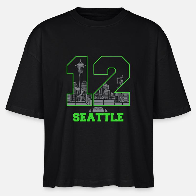 Twelve Seattle 12 Seattle - T-shirt bio NOVA Stanley/Stella Femme - noir