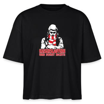 Kaiserslautern und sonst nichts - Stanley/Stella Frauen Boxy Bio-T-Shirt Nova - Schwarz - Vorne - Anna (173cm)