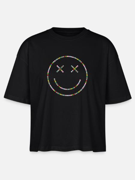 XTC SMILE PILLS - Stanley/Stella Frauen Boxy Bio-T-Shirt Nova - Schwarz