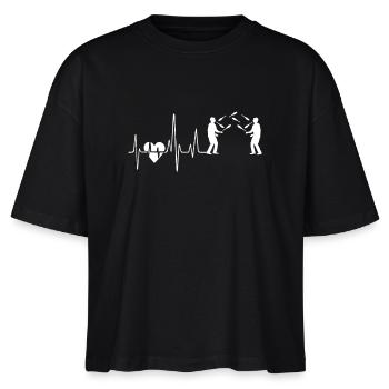 Jonglieren Jonglieren Herzschlag - Stanley/Stella Frauen Boxy Bio-T-Shirt Nova - Schwarz - Vorne - Anna (173cm)