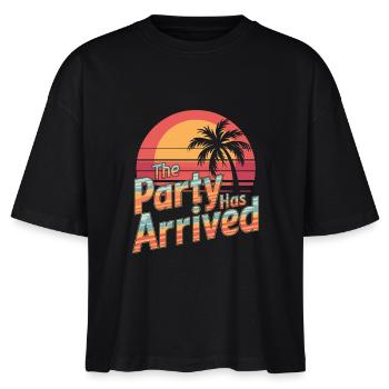 The Party Has Arrived 18 - Stanley/Stella Frauen Boxy Bio-T-Shirt Nova - Schwarz - Vorne - Anna (173cm)