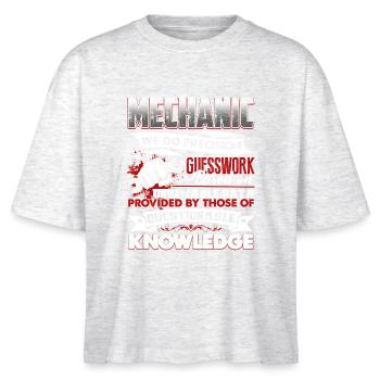 Mechanic Mechanics Do Precision Guess Work - Stanley/Stella Nova Women’s Boxy Organic T-Shirt - heather white - Front - Anna (173cm)