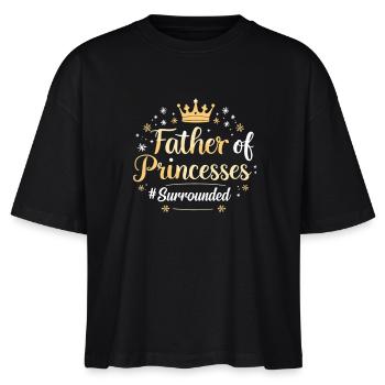 Far til prinsesser Stolt pige Far Far - Stanley/Stella Nova økologisk T-shirt med boxy-snit til damer - sort - Foran - Anna (173cm)