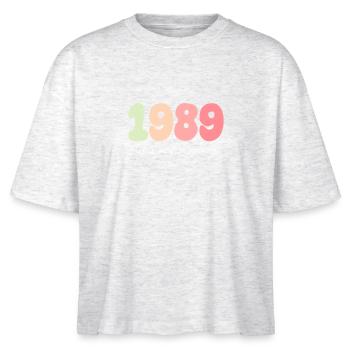 Année de naissance 1989 - T-shirt bio NOVA Stanley/Stella Femme - blanc chiné - Devant - Anna (173cm)